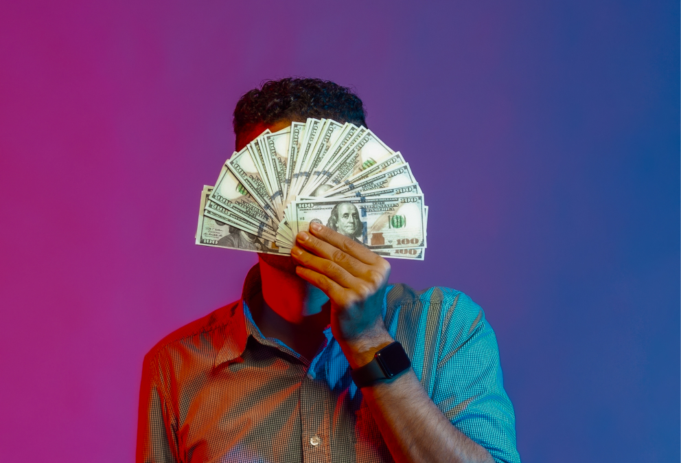 Man holding cash