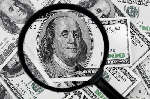 Dollar magnified 